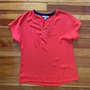 NWOT Banana Republic Orange Blouse.